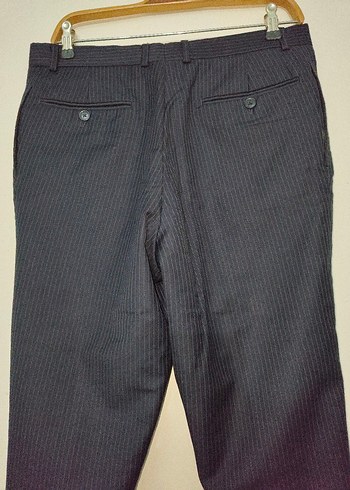 Lacivert Pilili Erkek Ofis Pantolonu - Görsel 3