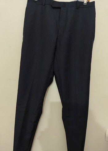 Lacivert Pilili Erkek Ofis Pantolonu - Görsel 6