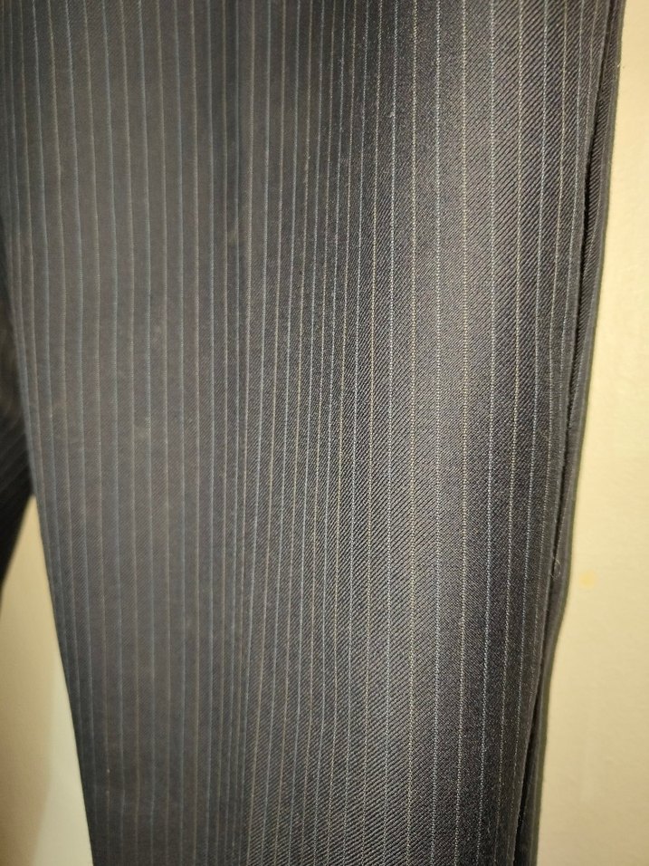 Lacivert Pilili Erkek Ofis Pantolonu - Görsel 2