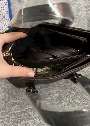 Kahverengi Deri Kadın Çanta - Görsel 3