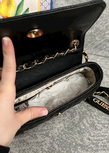 Siyah Zincir Detaylı Kadın Deri Çanta - Görsel 4