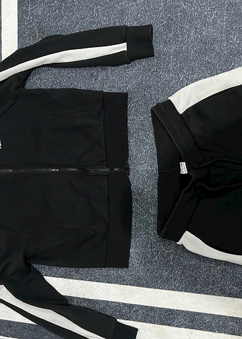 Fermuarlı Siyah Kadın Eşofman Takımı - Görsel 2