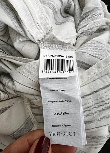 Yargıcı çizgili yazlık pantolon - Görsel 7