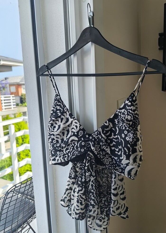 Zara bel dekolteli bluz - Görsel 3