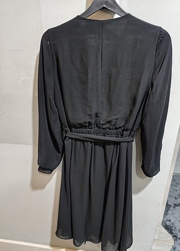 GARNİ Siyah Şifon Elbise - Görsel 5