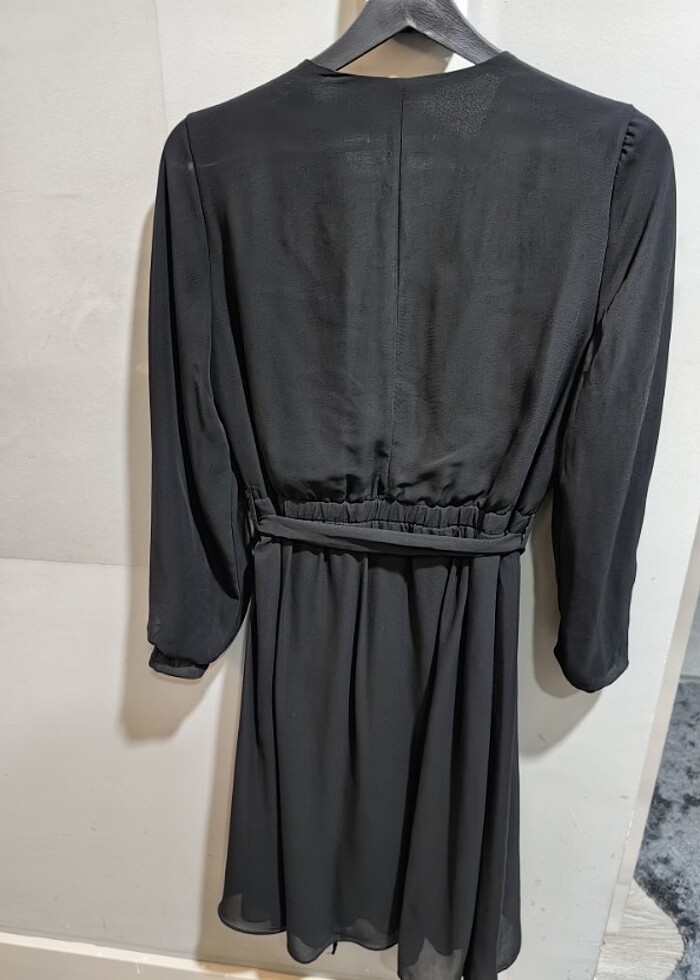 GARNİ Siyah Şifon Elbise  - Görsel 5