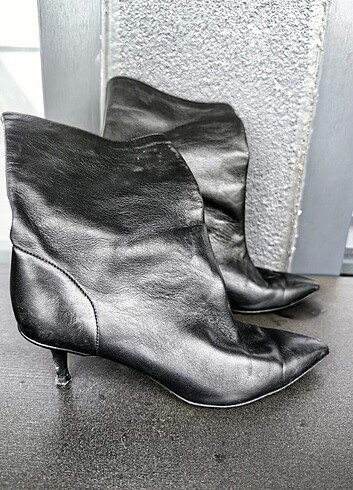 Aquazzuro siyah topuklu bot - Görsel 4