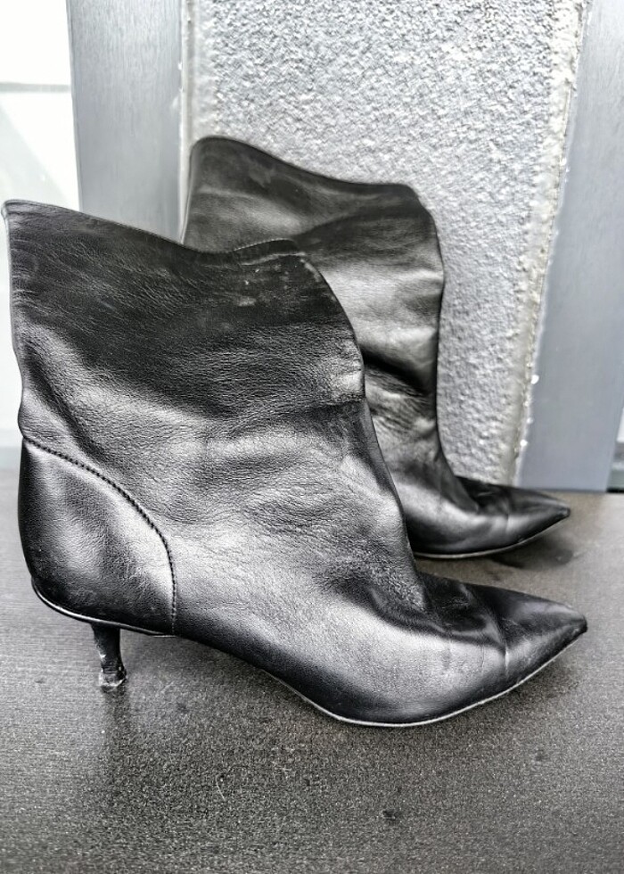 Aquazzuro siyah topuklu bot - Görsel 4