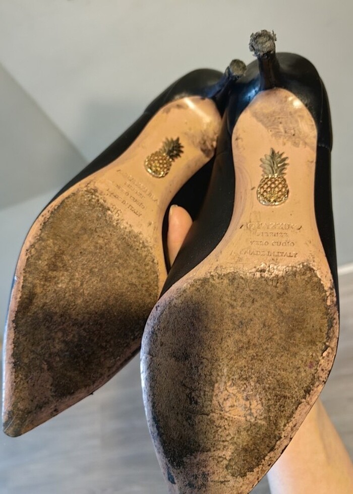 Aquazzuro siyah topuklu bot - Görsel 5