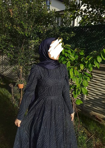 tesettür lacivert abiye
