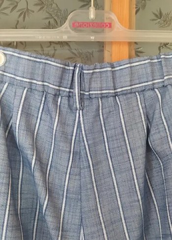 38 Beden mavi Renk Çizgili Mavi Kadın Denim Pantolon