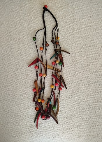 Renkli Boncuklu Bohem Midi Kolye - Görsel 6