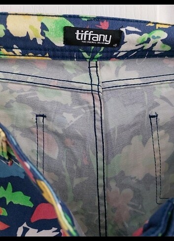 40 Beden Tiffany çiçekli kapri