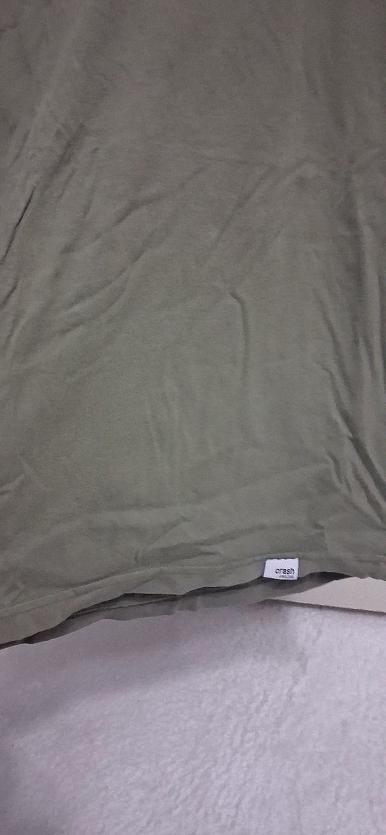 Erkek Haki Keten Kısa Kollu Tişört - Görsel 2