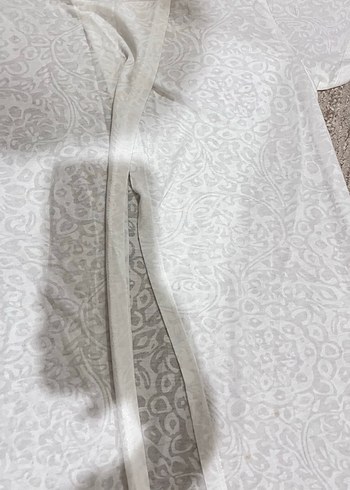 Uzun Beyaz ev giyiö Kadın Elbise - Görsel 3