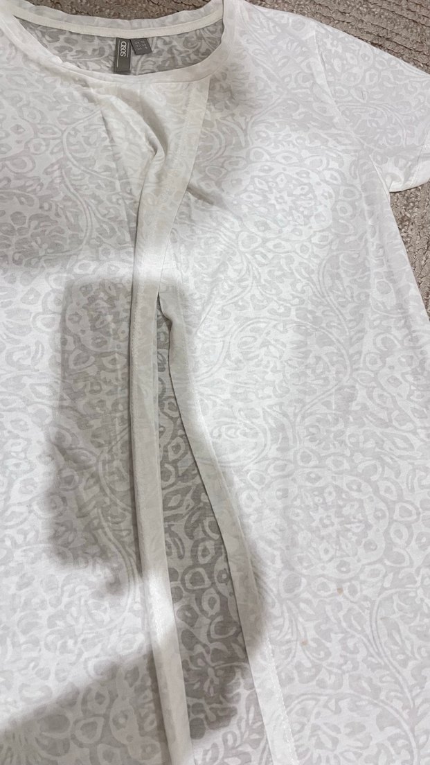 Uzun Beyaz ev giyiö Kadın Elbise - Görsel 3