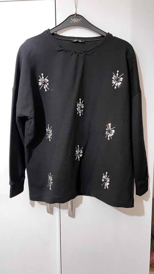 Taşlı sweatshirt - Görsel 2