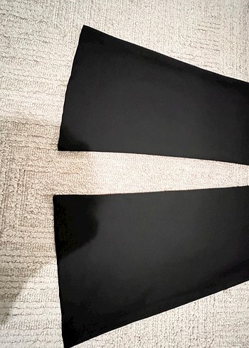 Düz Siyah Kadın Kumaş Pantolon - Görsel 3