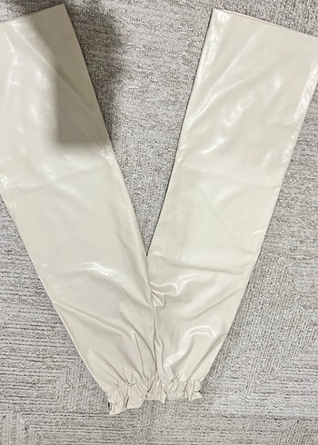 Deri pantolon bol paça - Görsel 2