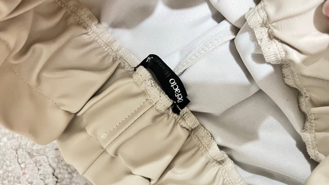 Deri pantolon bol paça - Görsel 3