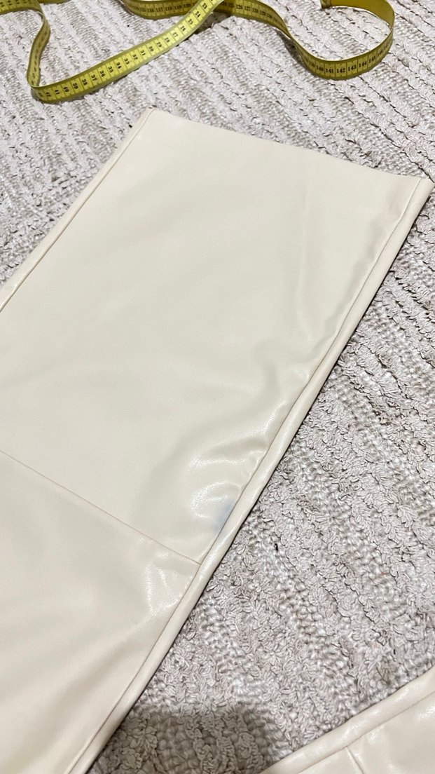 Deri pantolon bol paça - Görsel 5