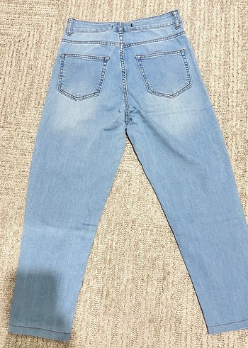 Kadın Açık Mavi Midi Denim Jean Pantolon - Görsel 6