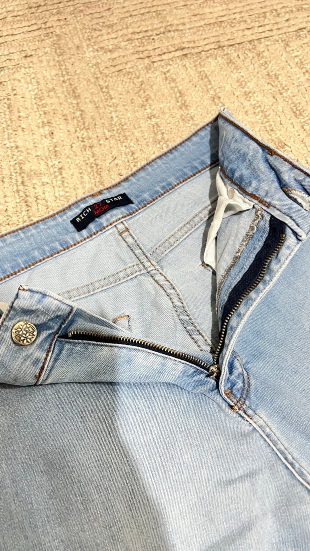 Kadın Açık Mavi Midi Denim Jean Pantolon - Görsel 4