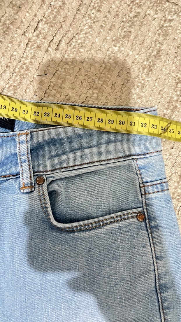 Kadın Açık Mavi Midi Denim Jean Pantolon - Görsel 2