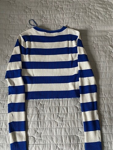 s Beden mavi Renk Pull&Bear crop triko kazak