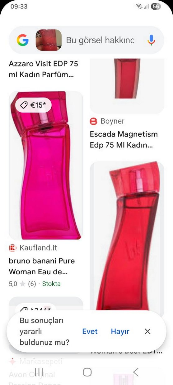 Kadın Parfümü Kırmızı Şişede bb - Görsel 3