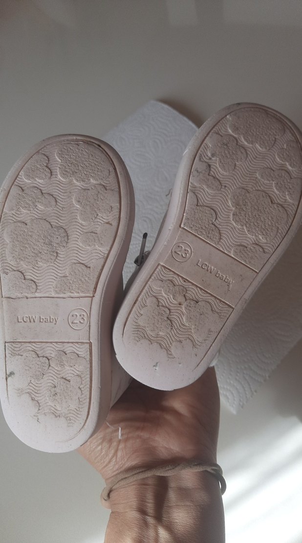 Kız Çocuk Beyaz Cırtcırtlı Spor Ayakkabı - Görsel 4