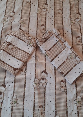 Nakışlı Bej Çocuk Uyku Seti 2li - Görsel 2