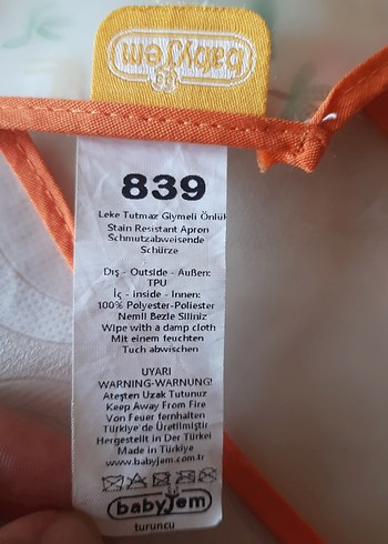 Renkli Desenli Bebek Önlüğü - Görsel 5