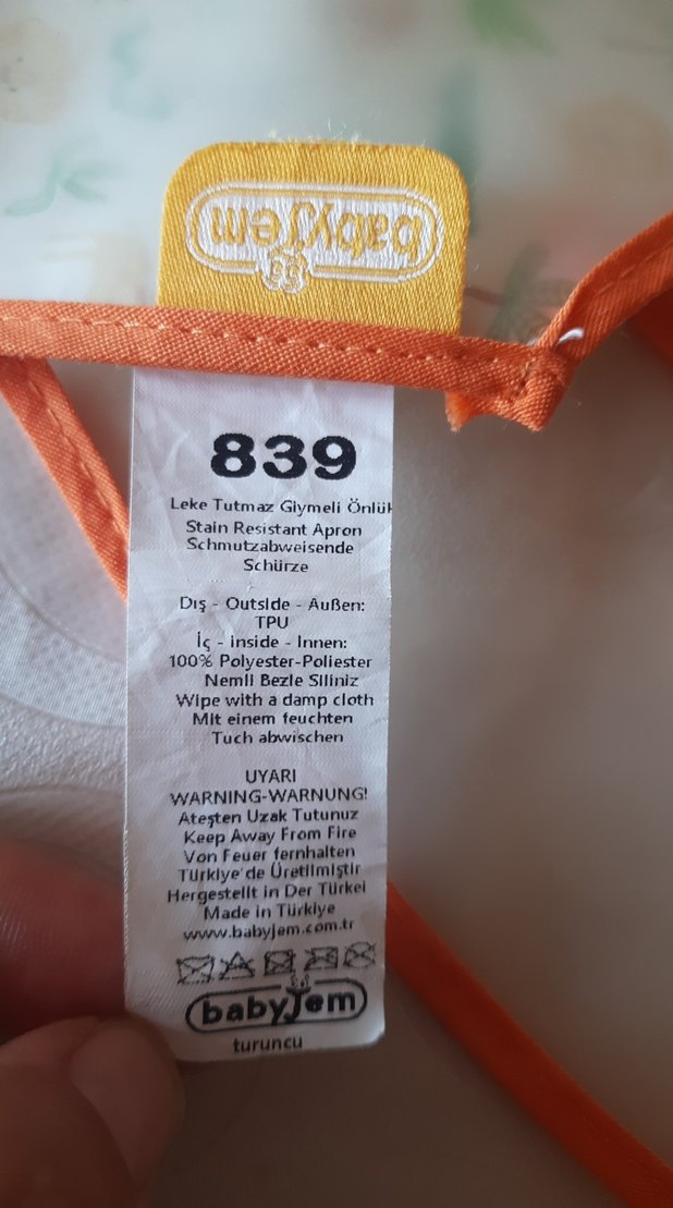 Renkli Desenli Bebek Önlüğü - Görsel 5