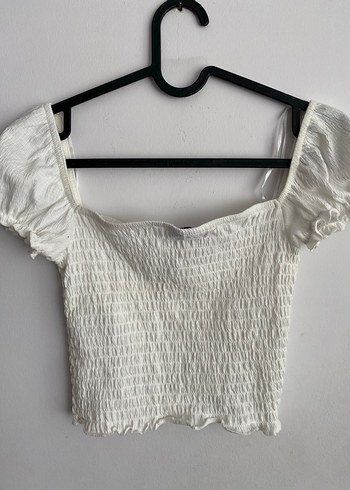 xs Beden beyaz Renk H&M Mini Bluz