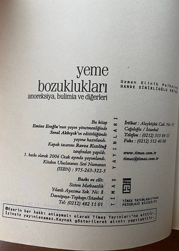 Yeme Bozuklukları - Anoreksiya ve Bulimia Kitabı - Görsel 2