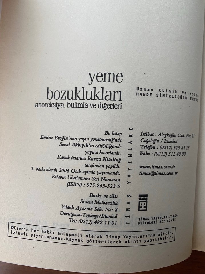 Yeme Bozuklukları - Anoreksiya ve Bulimia Kitabı - Görsel 2
