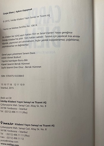 Carpe Diem - Aşkım Kapışmak - Görsel 2