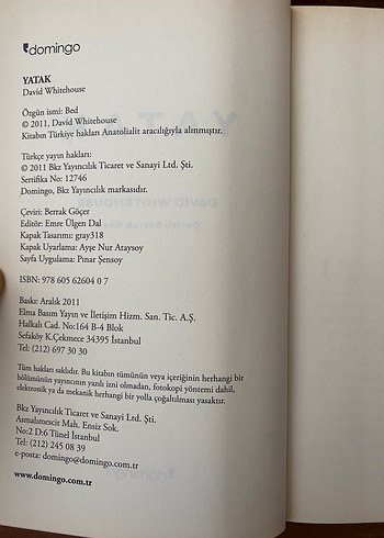 Yatak - David Whitehouse