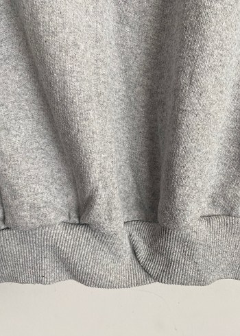 Gri Baskılı Kadın Sweatshirt - Görsel 3