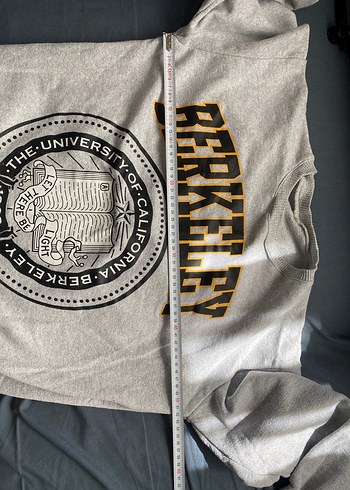 Gri Baskılı Kadın Sweatshirt - Görsel 5