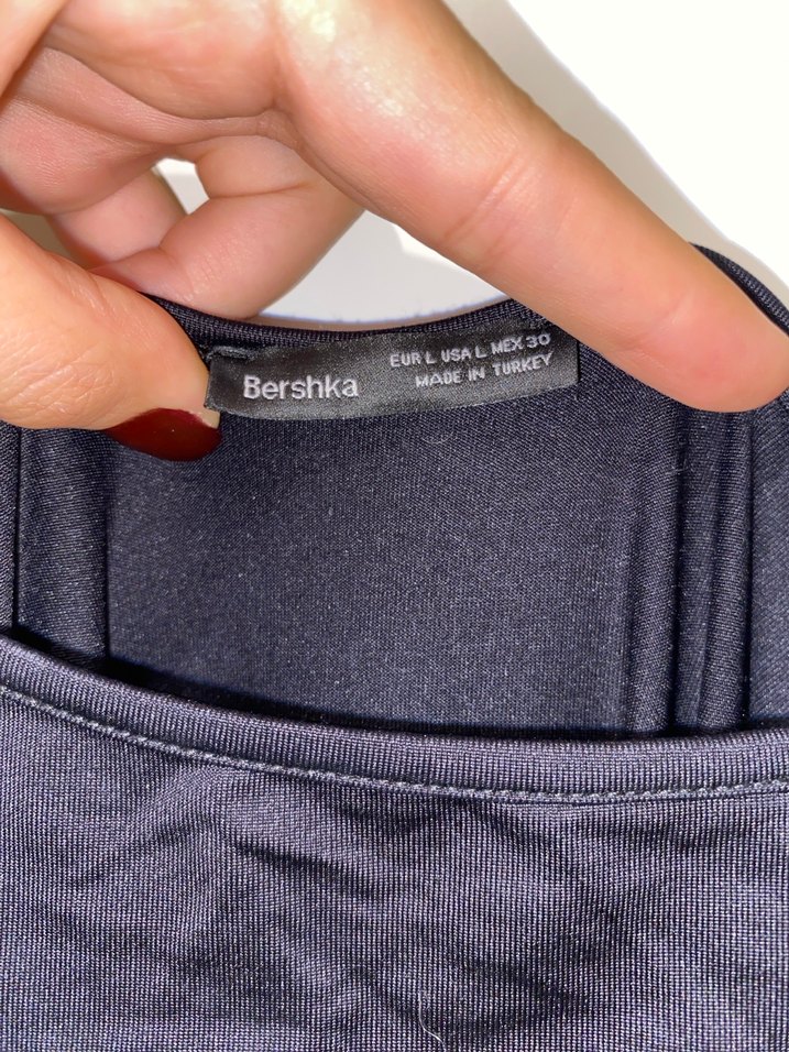 Siyah İnce Askılı Uzun Elbise Bershka - Görsel 3