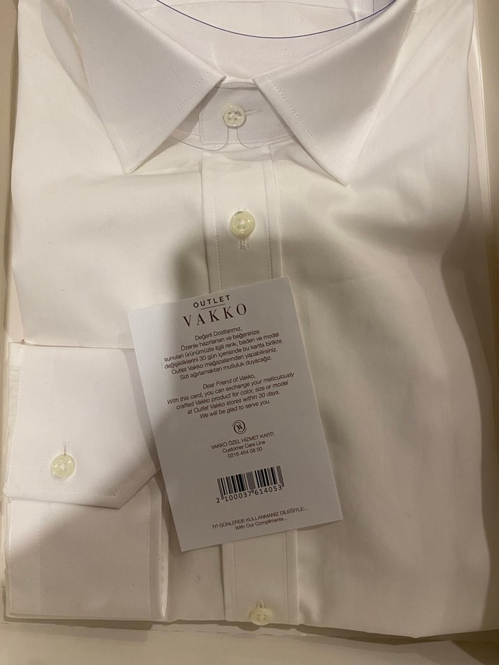 Vakko Beyaz Erkek Gömlek - Görsel 2