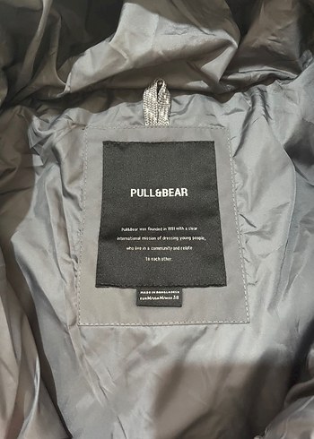 m Beden gri Renk Pull&Bear Orjinal Şişme Mont
