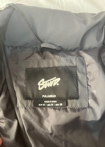 m Beden gri Renk Pull&Bear Orjinal Şişme Mont
