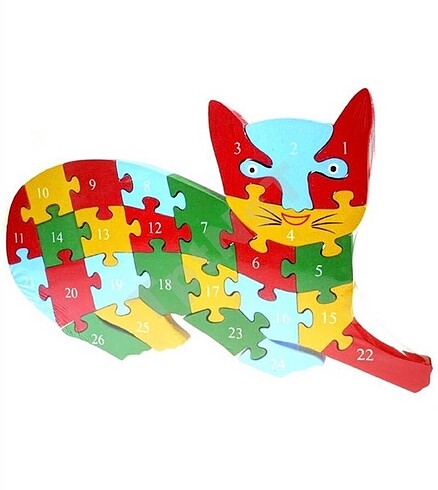 Diğer Kedi harf ve sayı puzzle