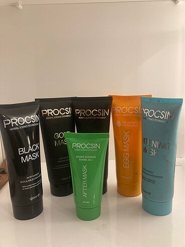 Procsin yuz maskeleri 5 li maske seti