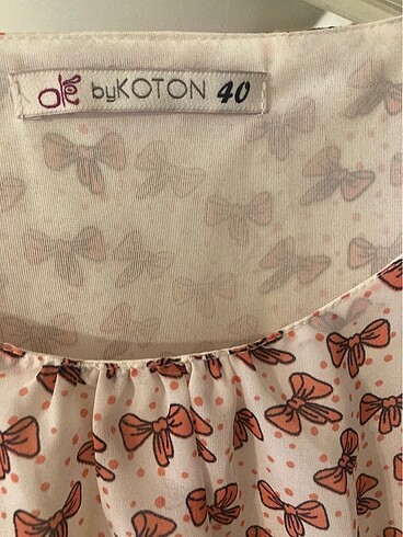 42 Beden Koton yazlık kurdeleli elbise