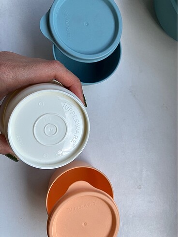  Beden çeşitli Renk Tupperware 3lü saklama kabı 110ml