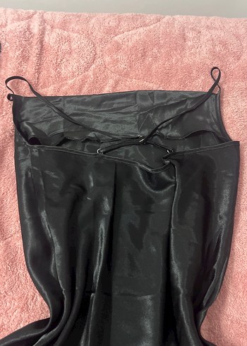 Siyah İnce Askılı Kadın Elbise - Görsel 2